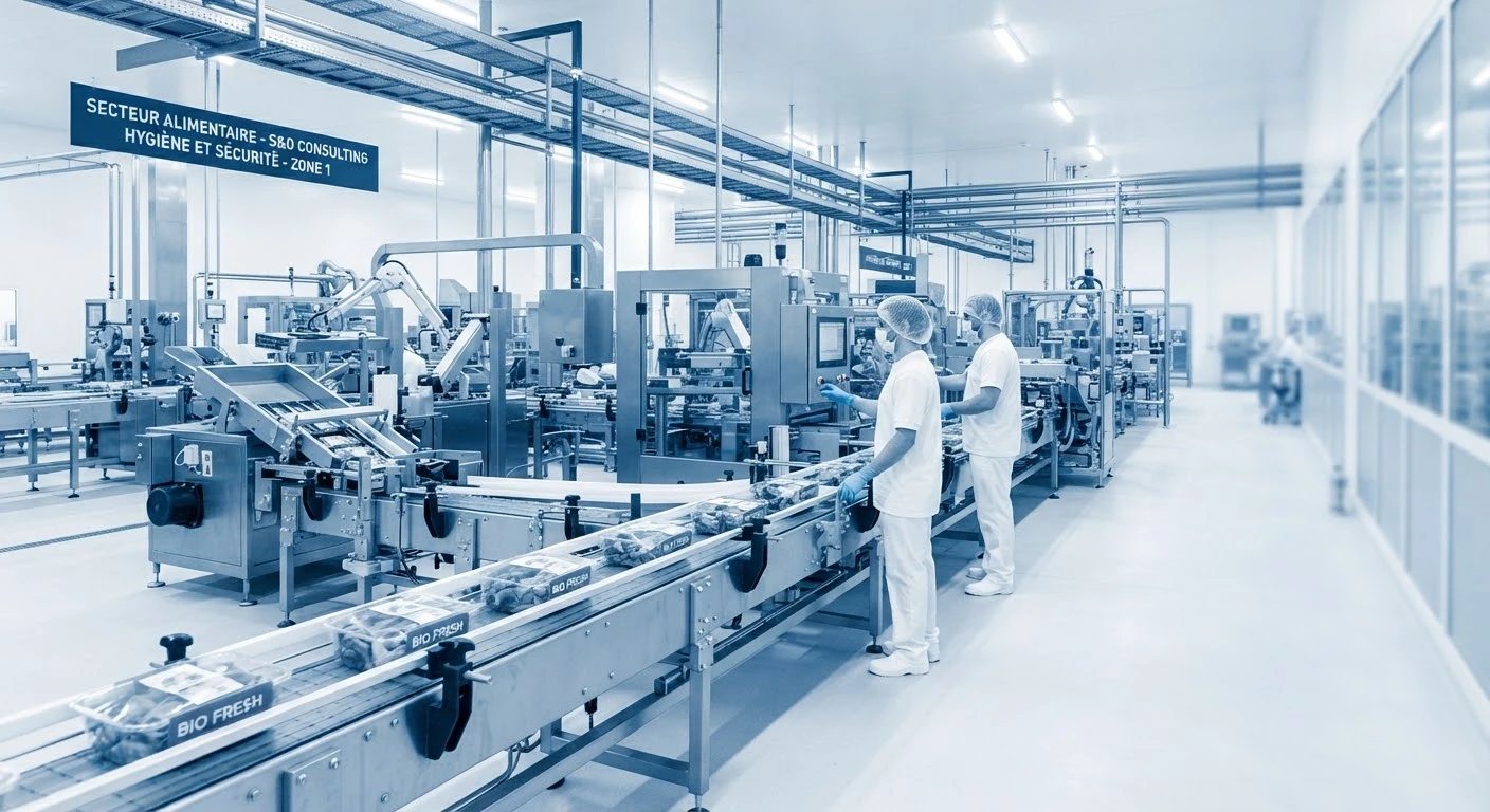 Site agro-industriel moderne de transformation alimentaire.